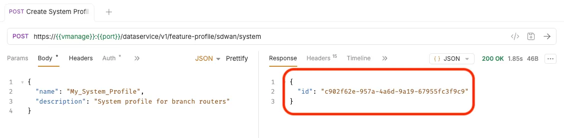 Create system Profile
